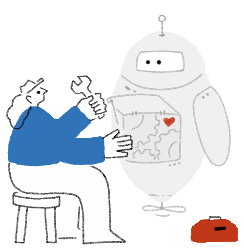 DX推進・システム開発をイメージしたイラスト