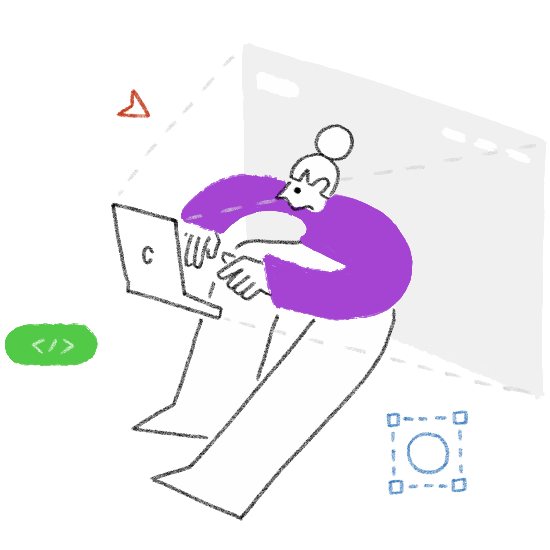 Web制作をイメージしたイラスト