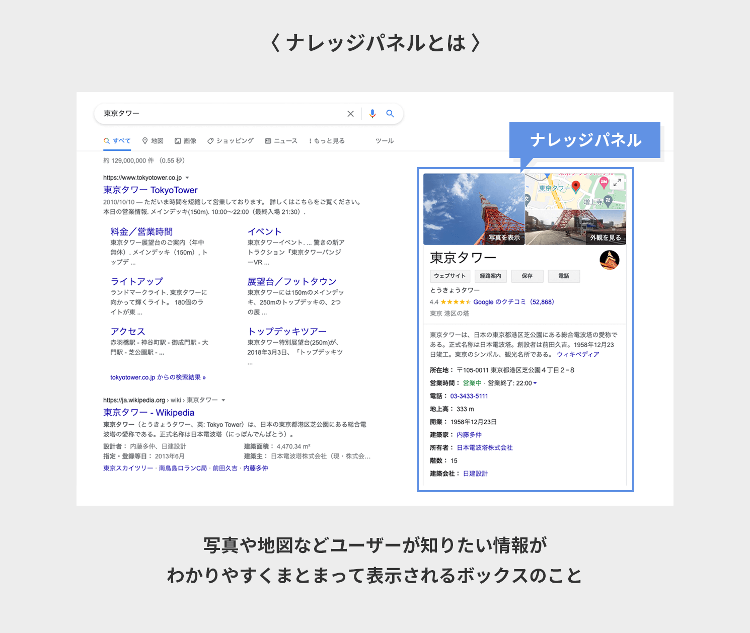 ナレッジパネルとは