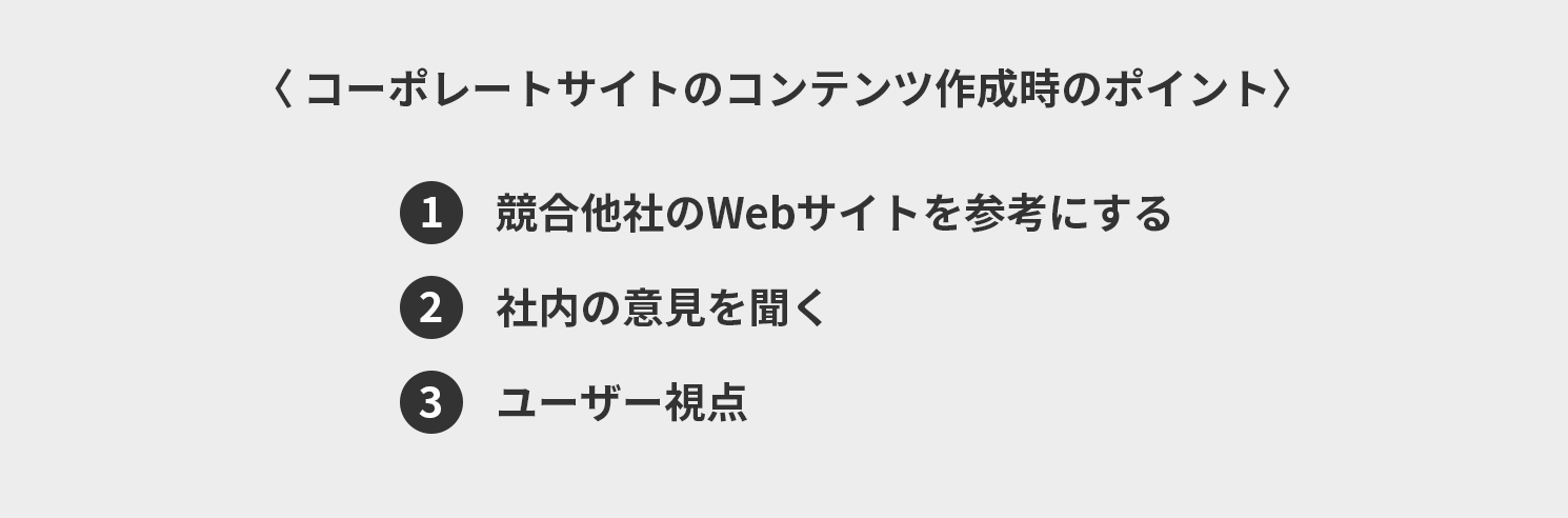 コンテンツ作成時のポイント