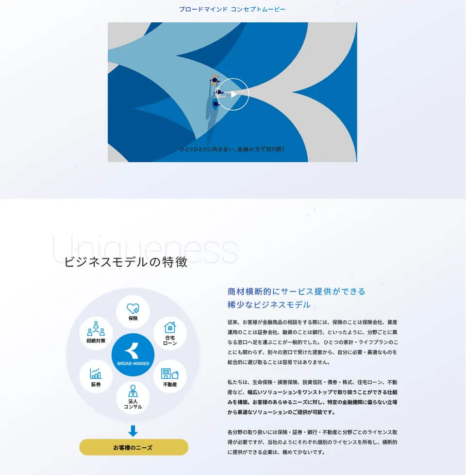 ブロードマインド株式会社コーポレートサイトトップページ