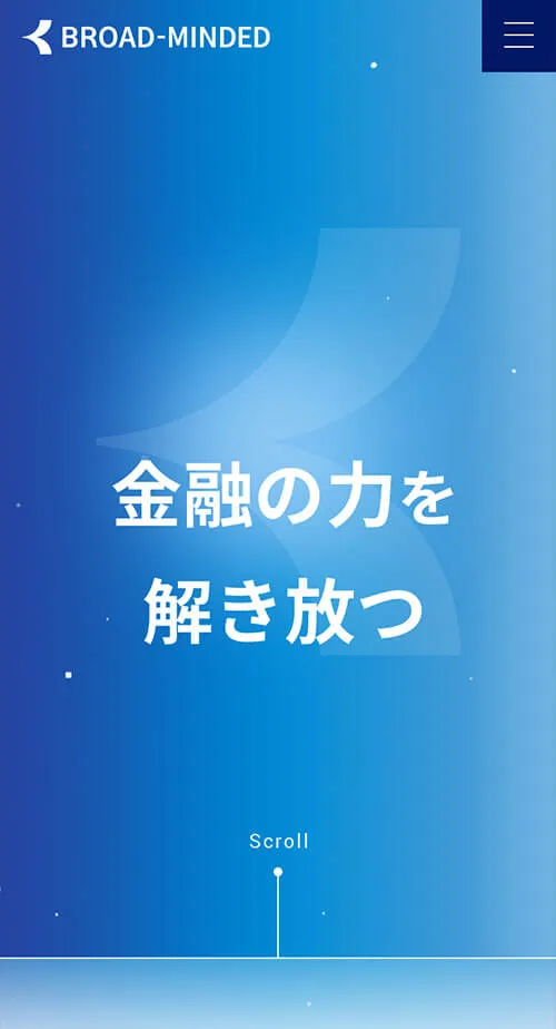 ブロードマインド株式会社コーポレートサイトモバイルトップ