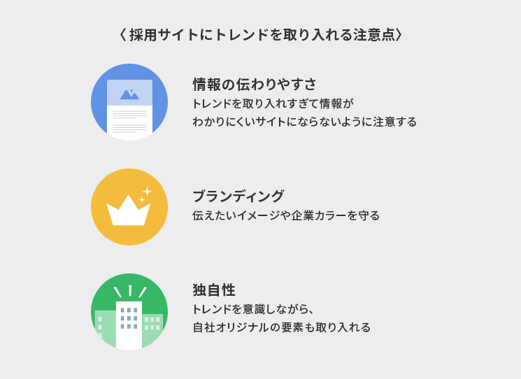 採用サイトにトレンドを取り入れる注意点