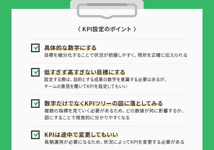KPI設定のポイント
