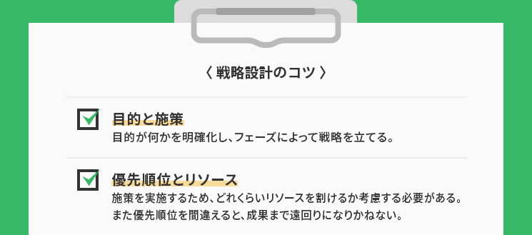 戦略設計のコツ
