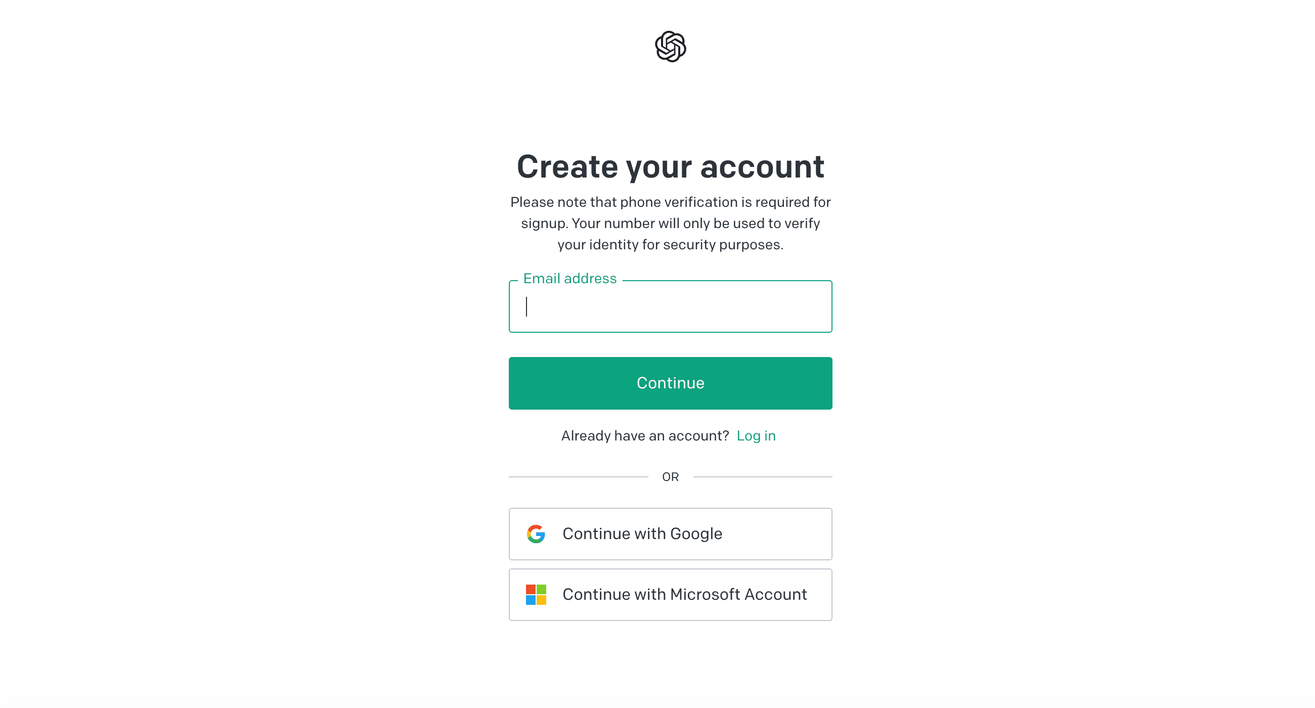 Create your account