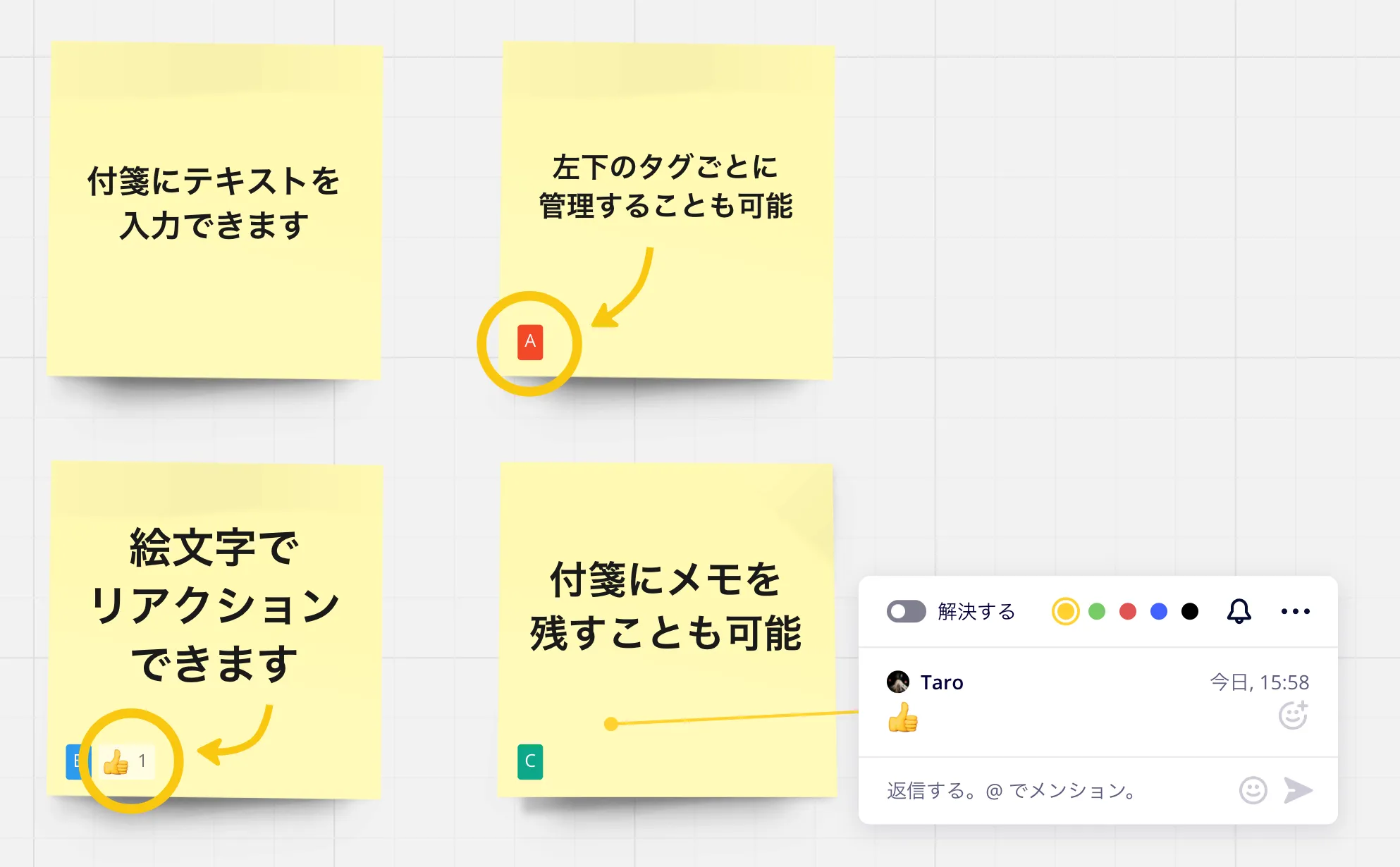 miro 付箋機能