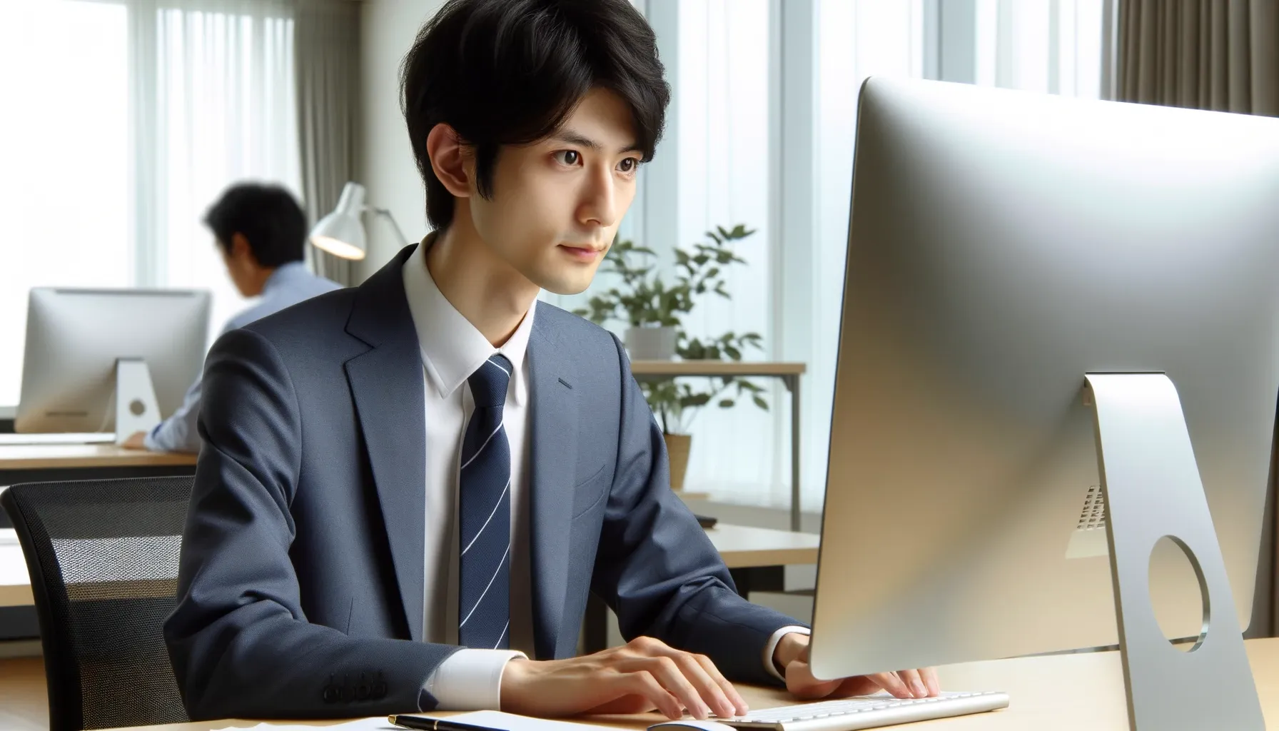 パソコンで仕事をしている画像