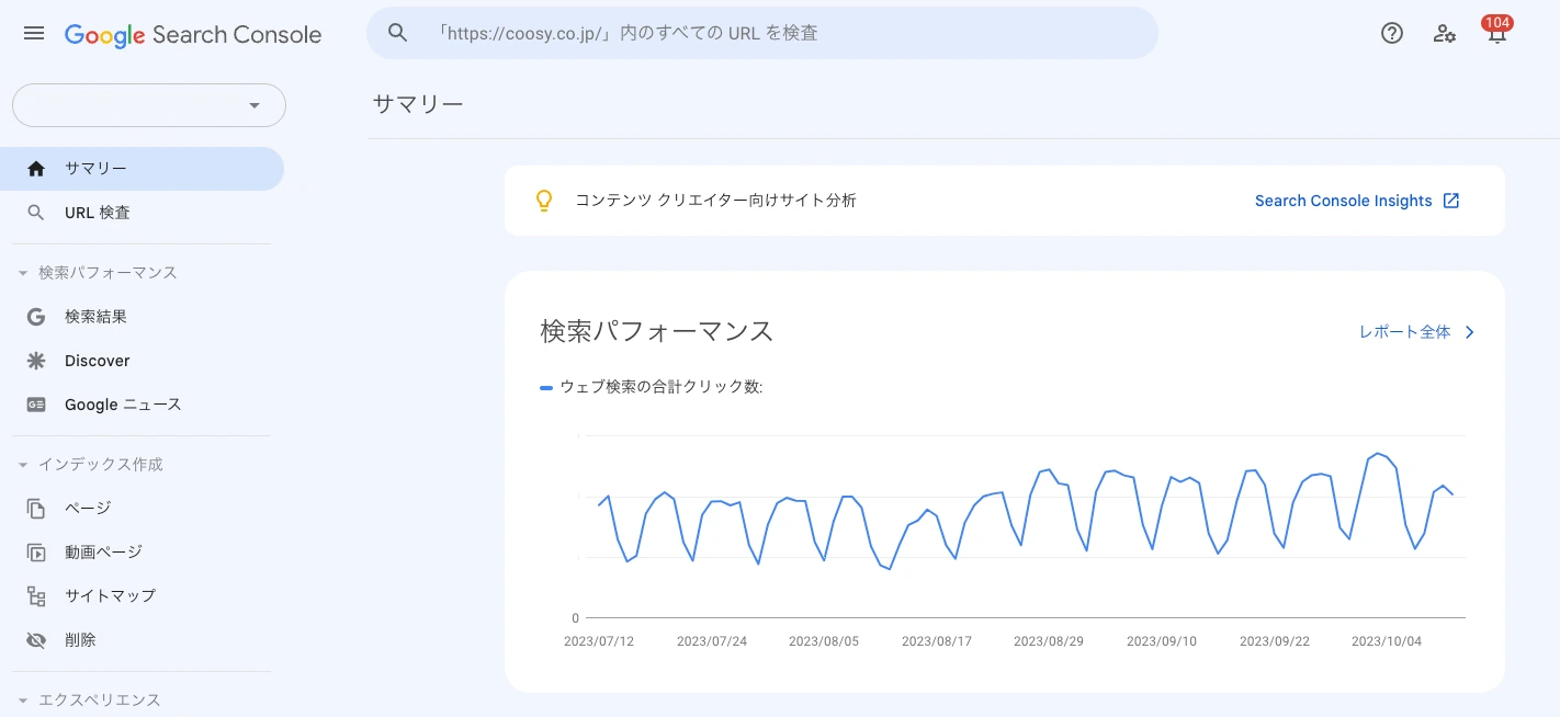 Googleサーチコンソール サマリー