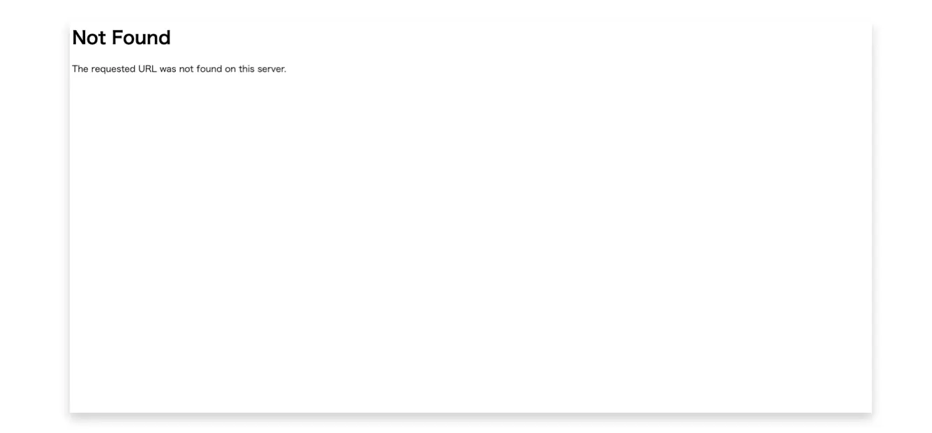 404ページがない場合