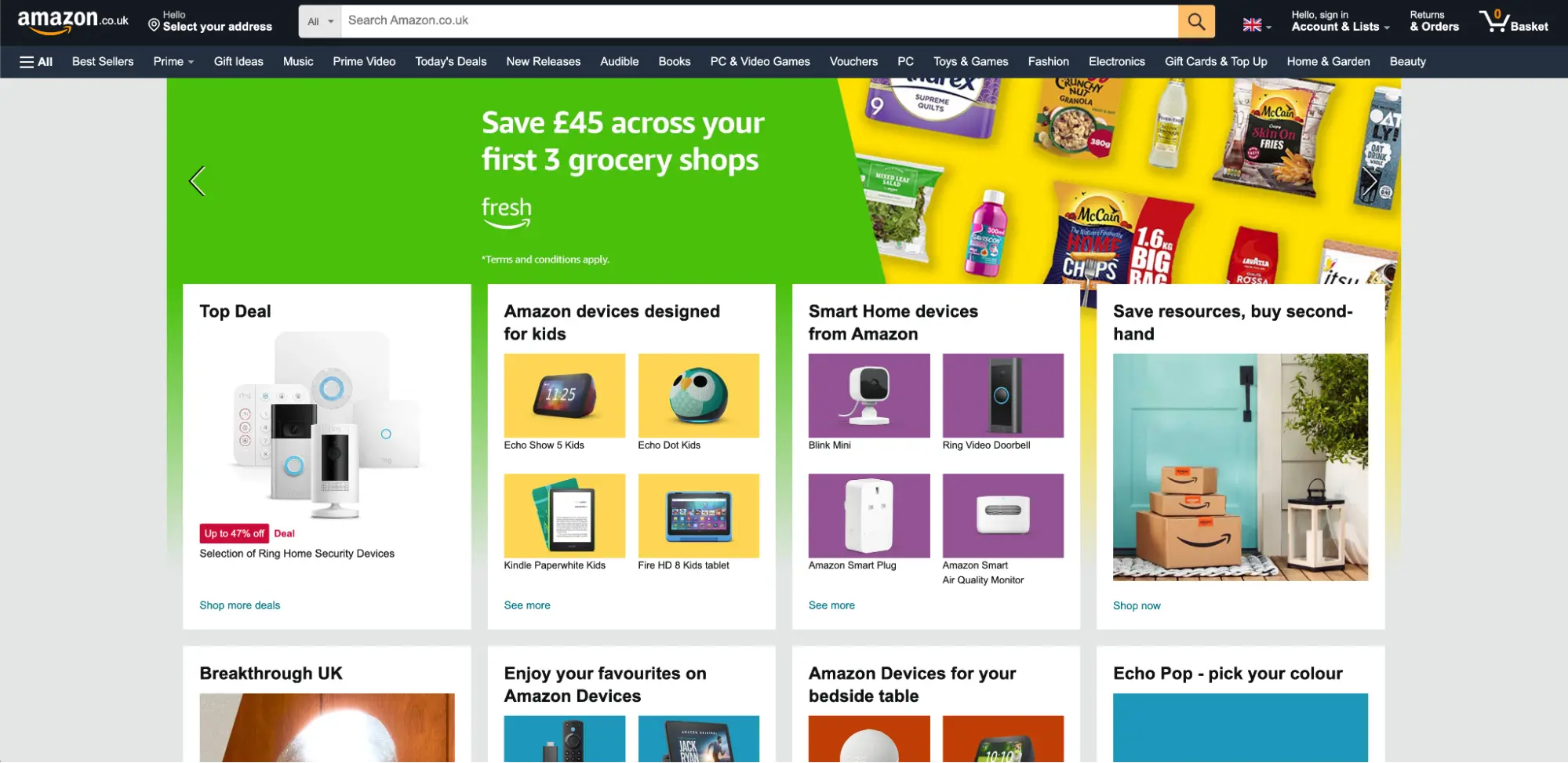 イギリス：Amazon.com