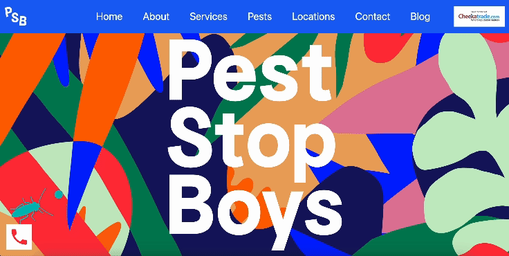 遊び心のあるカーソルのWebデザイン参考例|Pest Stop Boys