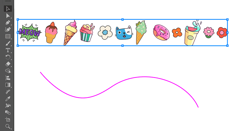 Illustrator：「パス上オブジェクト」機能とは？