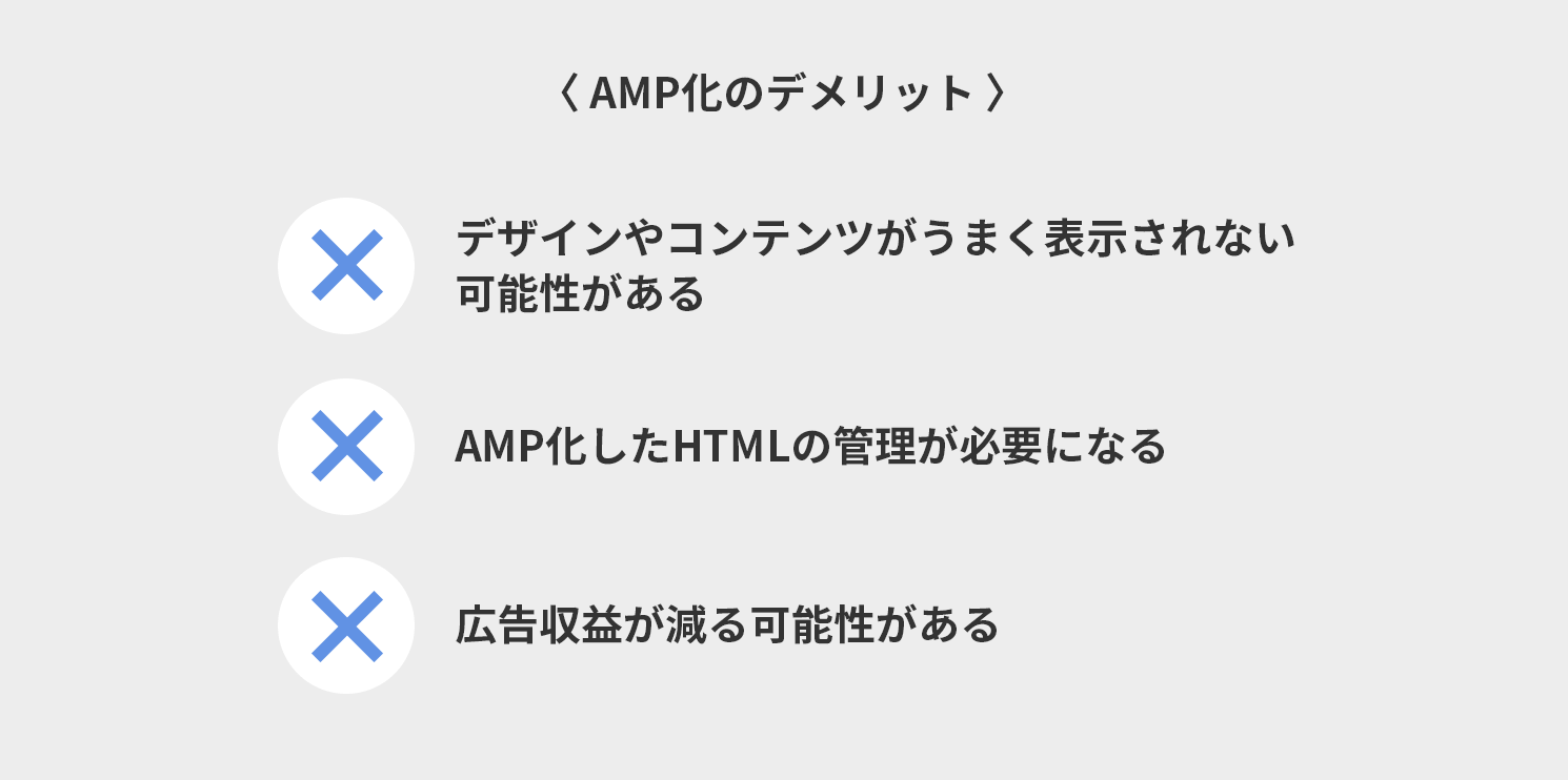 AMP化のデメリット