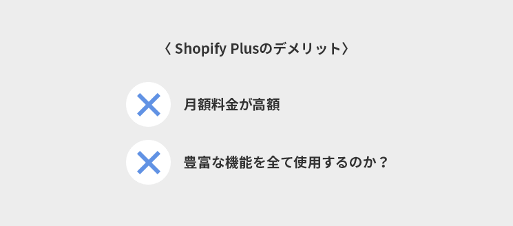 Shopify Plusのデメリット